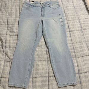 Rue+ Skinny‎ Jeans Curvy High Rise Womens 18 Regular Light Wash Blue NWT